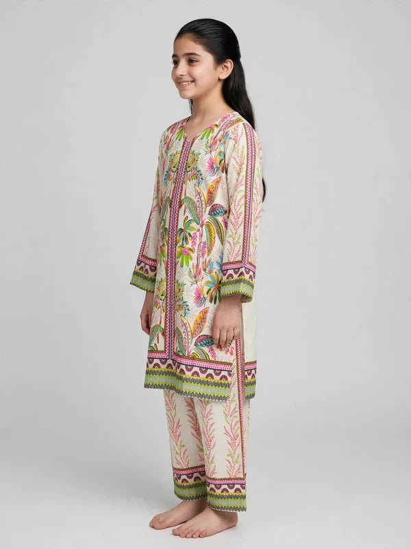Girls Fluffy Floral Co Ord Set