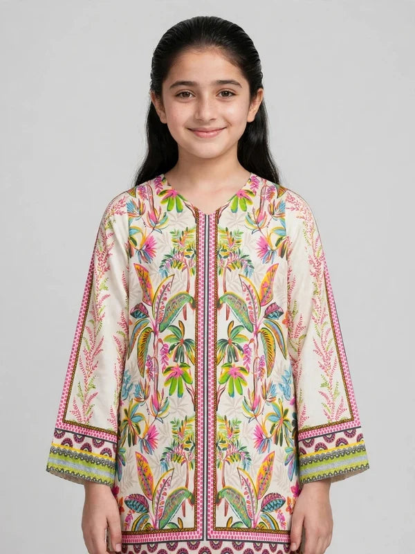 Girls Fluffy Floral Co Ord Set